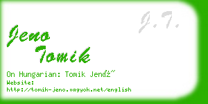 jeno tomik business card